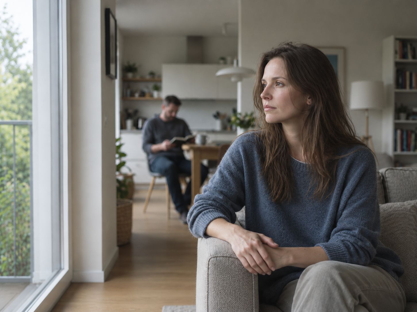 12 шагов для созависимых Женщина переживает из-за проблем в отношениях